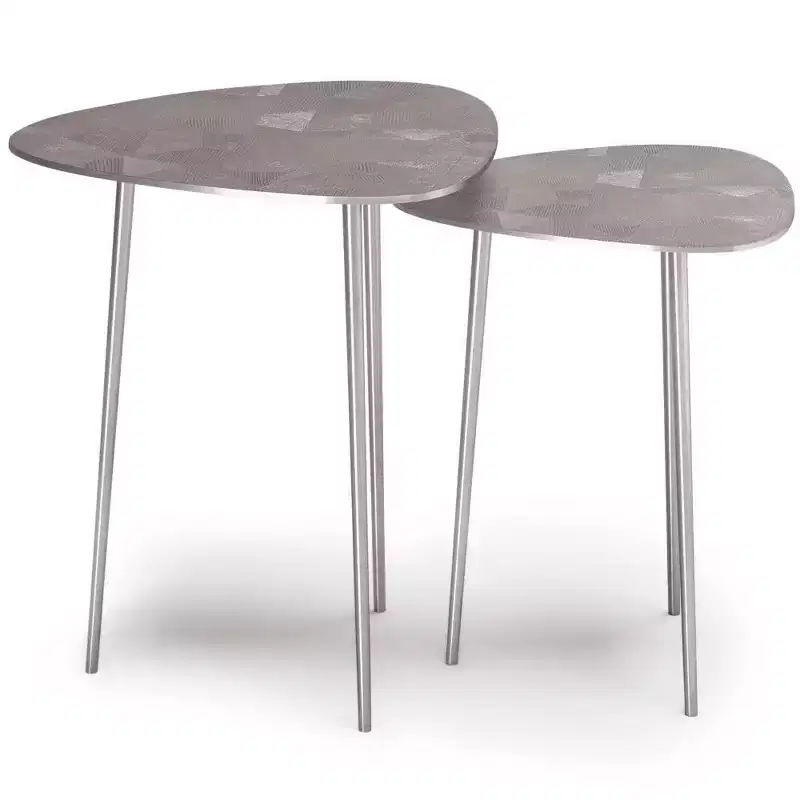 Greene Metal Nesting Tables Nickel