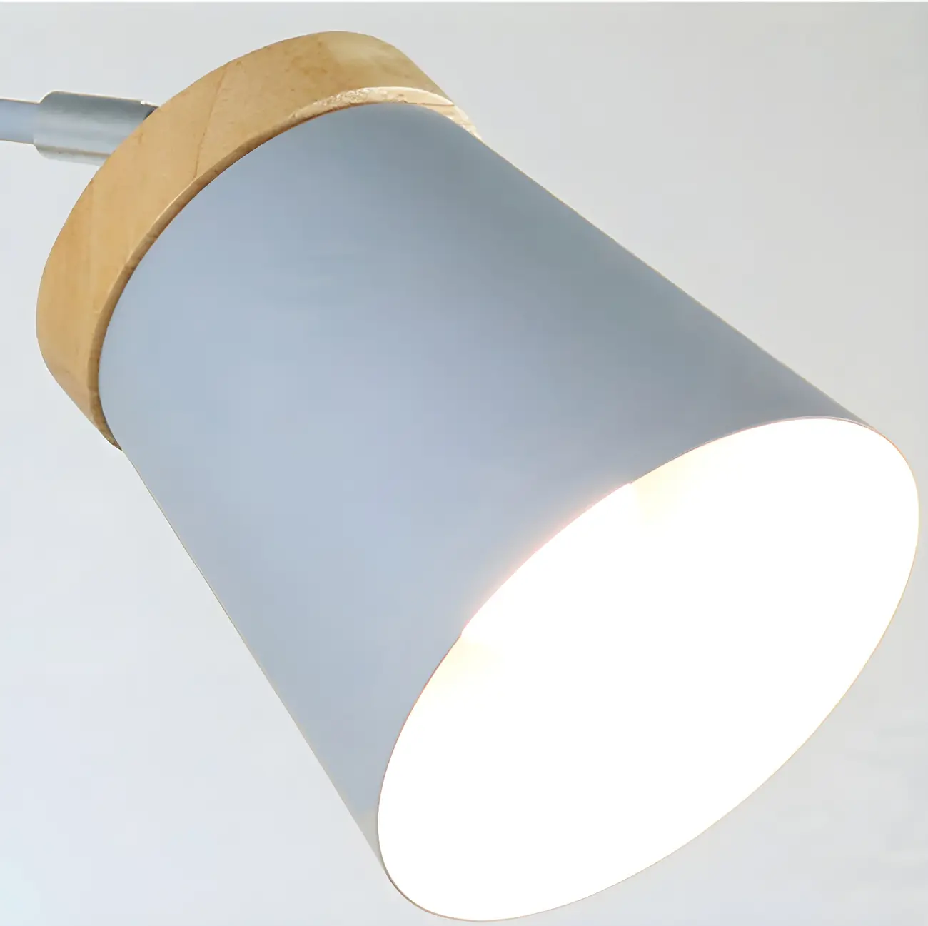Modern Wood Metal Swing Arm Wall Light