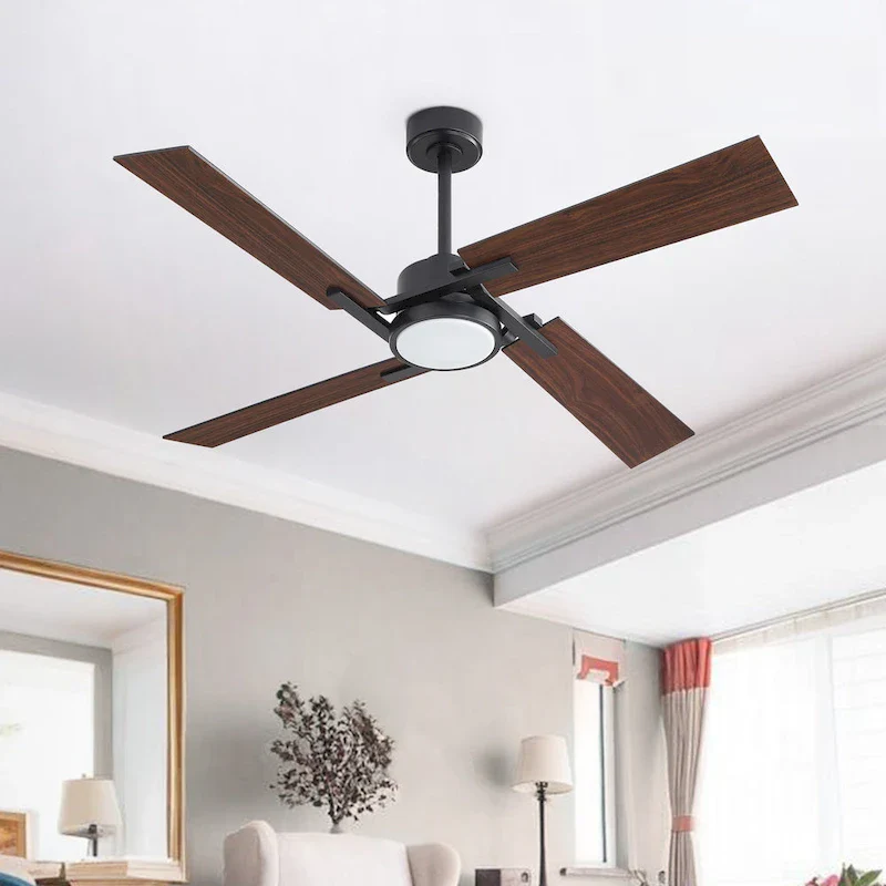 GetLedel 56  4-Blade DC Motor Dimmable LED Ceiling Fan with Remote Control and Light Kit