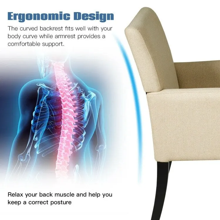 Executive Guest Chair Reception Waiting Room Arm Chair - 27.5 x 23 x 35.5 (L x W x H)