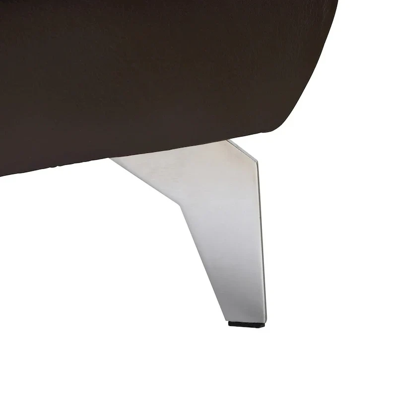 Townsend Modern Full Leather Sectional Sofa with Right Facing Chaise