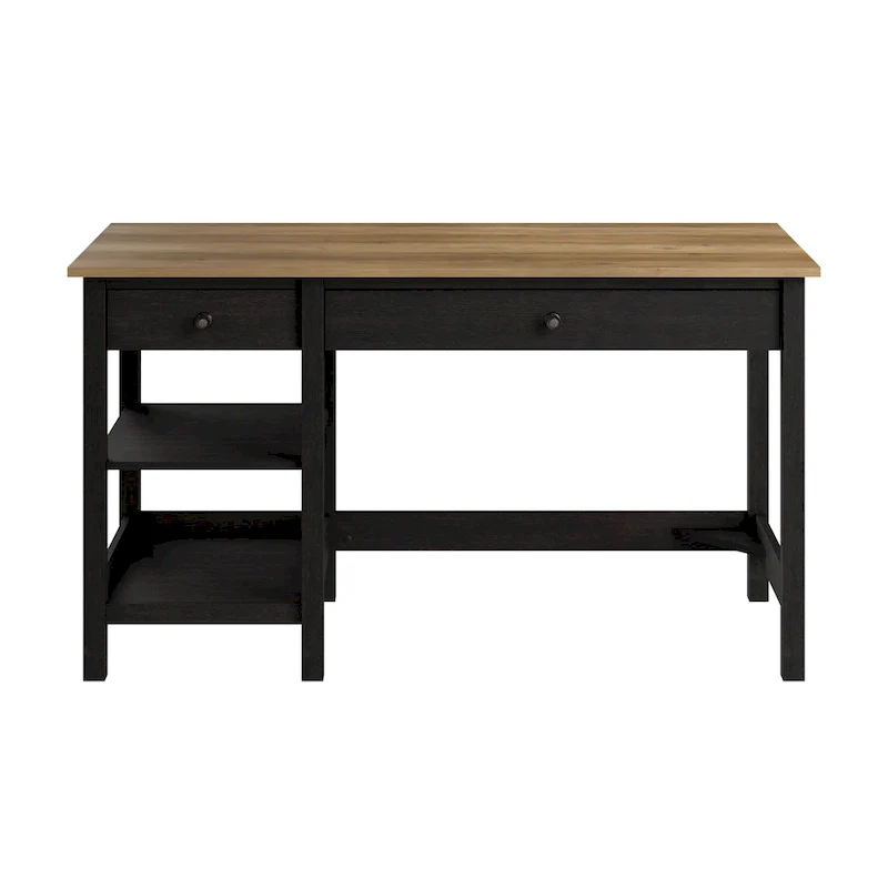 54W Computer Desk with Shelves