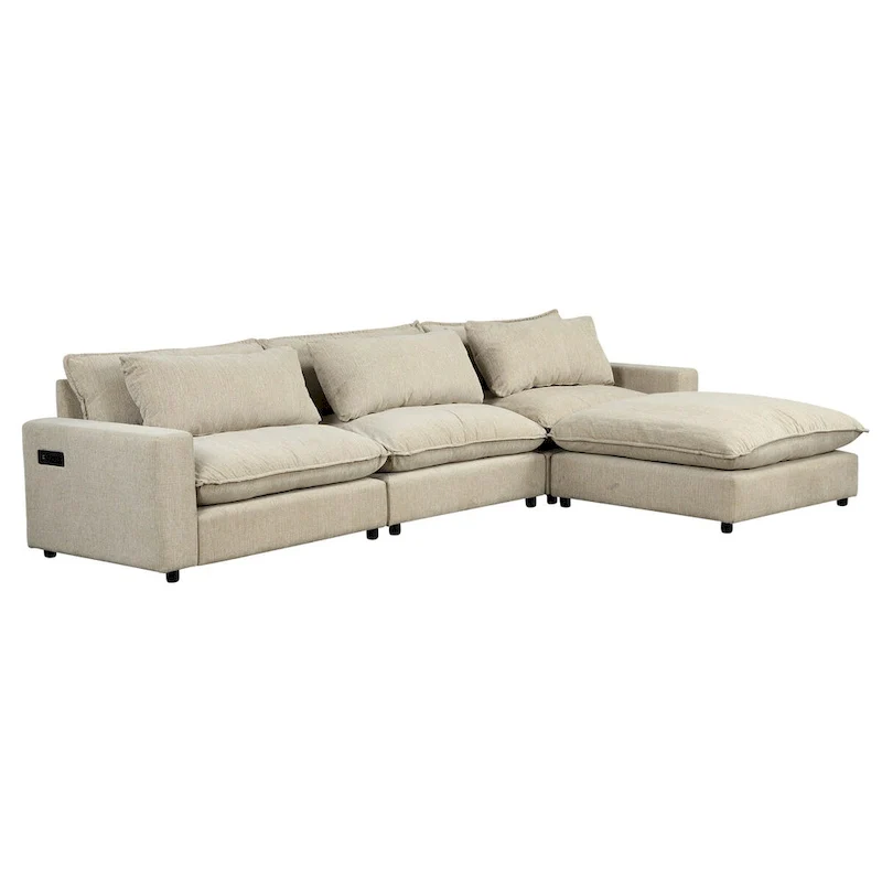 Sectional Sofa Cloud Sofa Chenille Upholstered Sofa