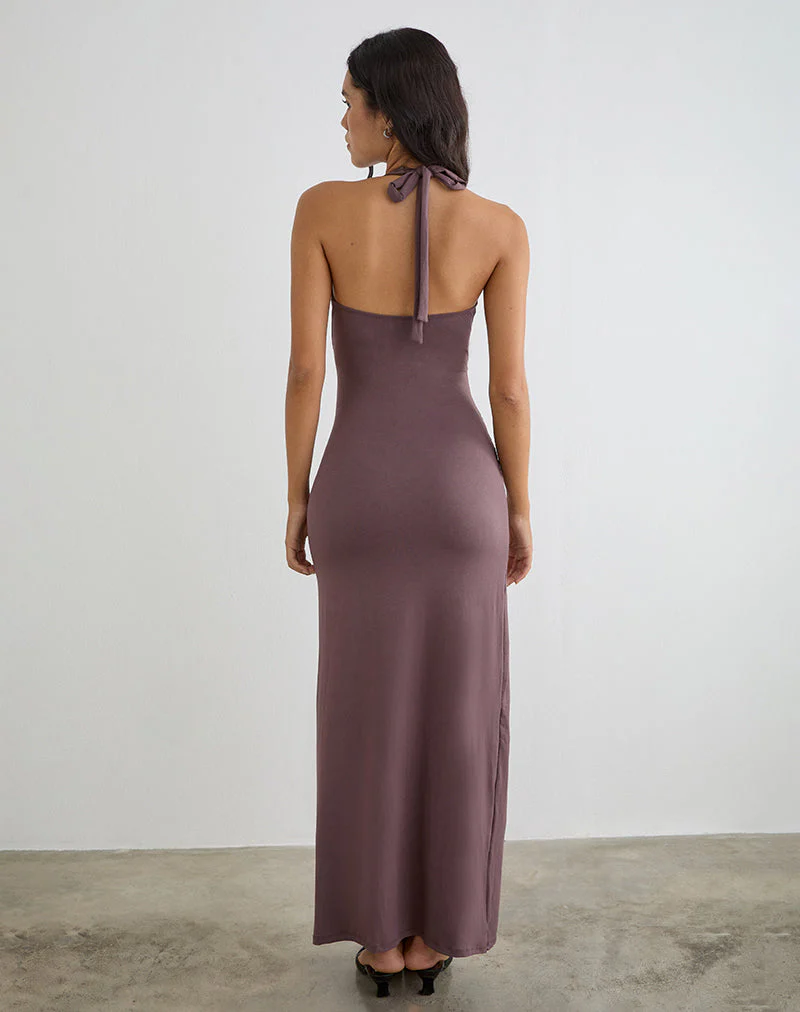 Rohesia Maxi Dress in Deep Taupe