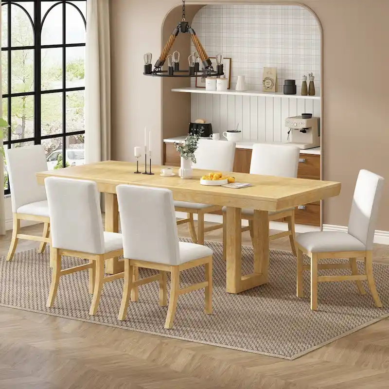 7-Piece Extendable Dining Table Set