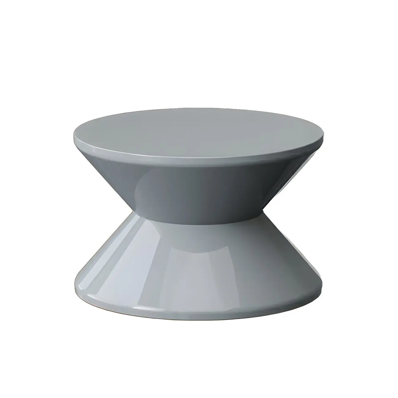 Modern Orange Acrylic Round Bedside Table