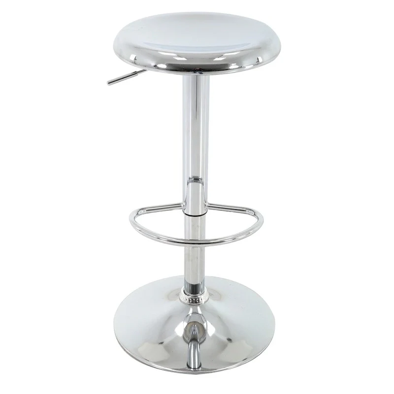Adjustable Height Barstool in Chromed Finish
