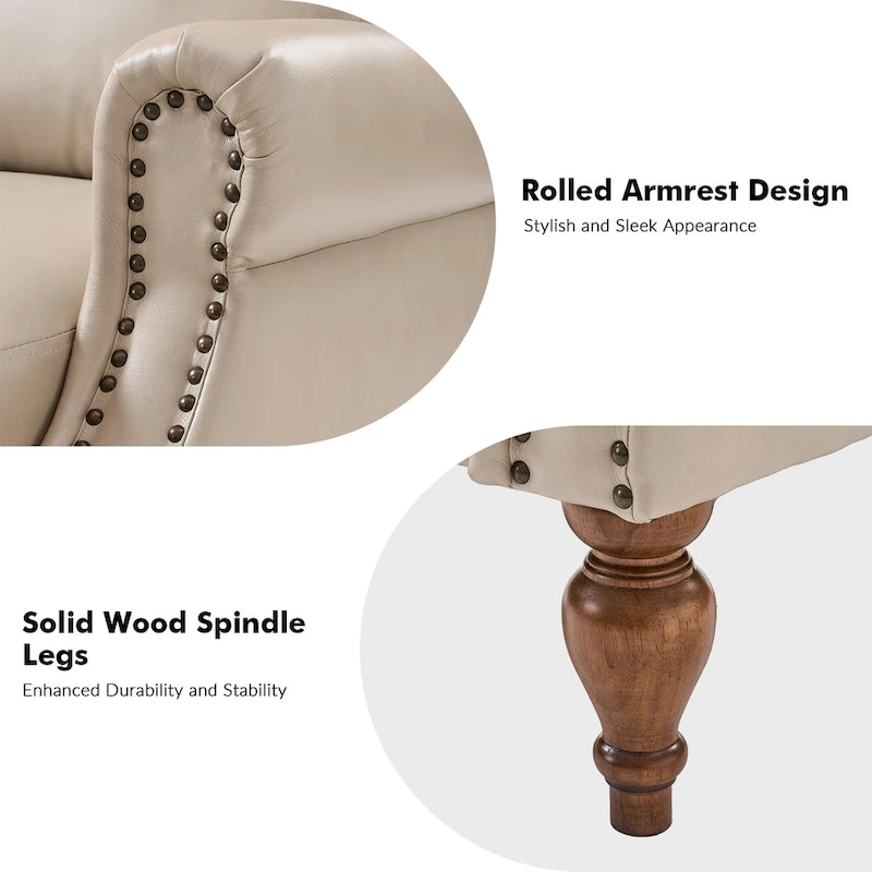 Terri Traditional Vegan Leather Manual Push Back Recliner Set of 2 by HULALA HOME