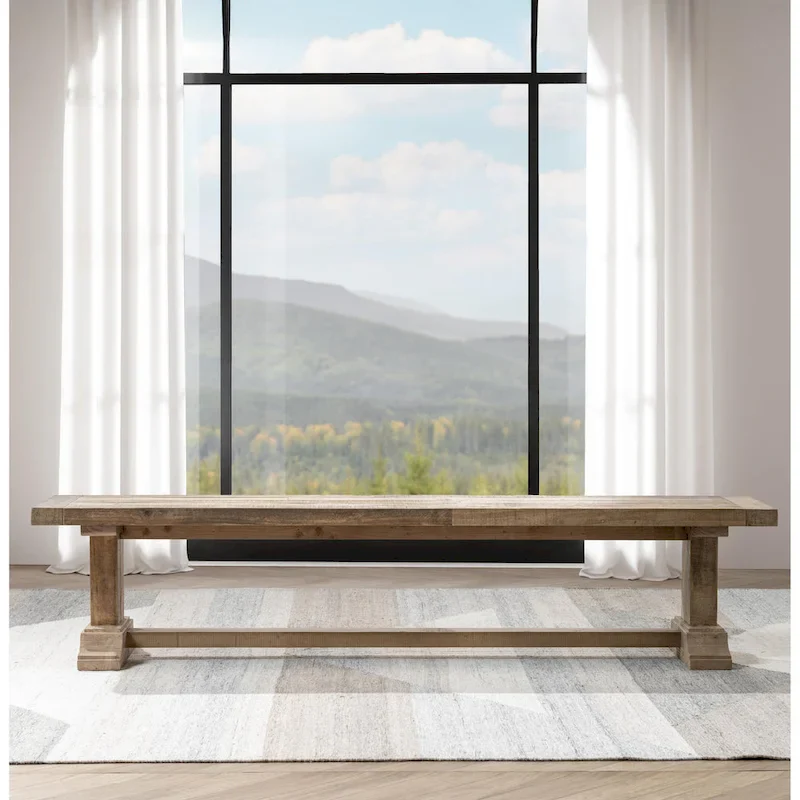 Dita Reclaimed Pine Wood Bench by Kosas Home