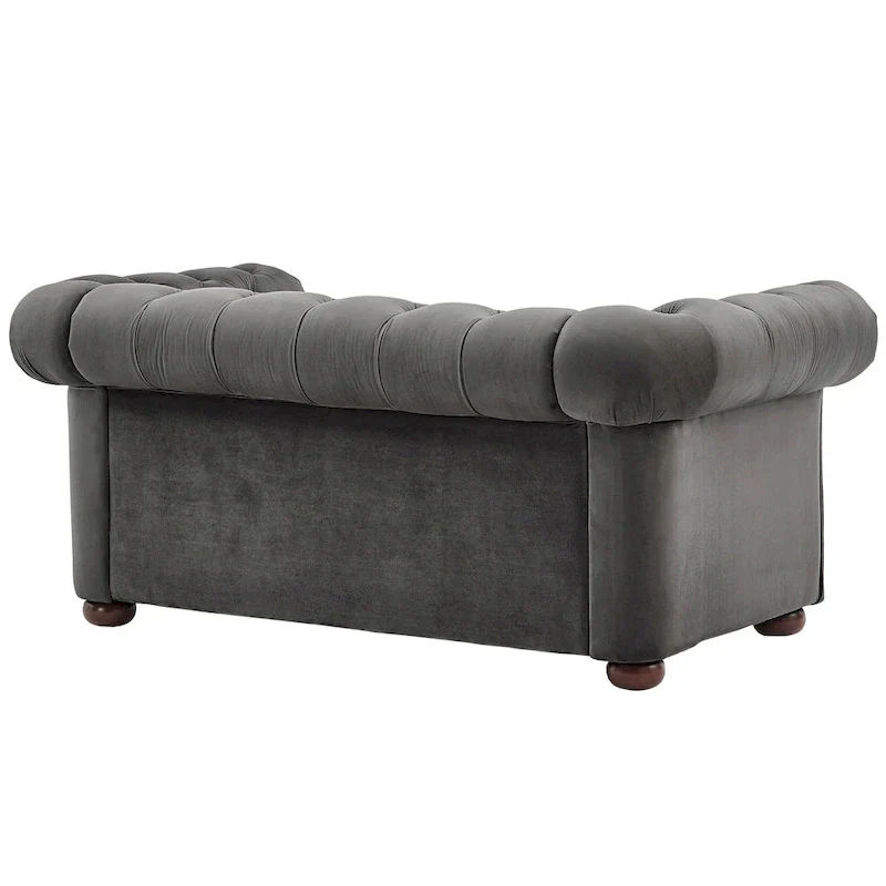 Knightsbridge Tufted Scroll Arm Chesterfield Loveseat by iNSPIRE Q Artisan