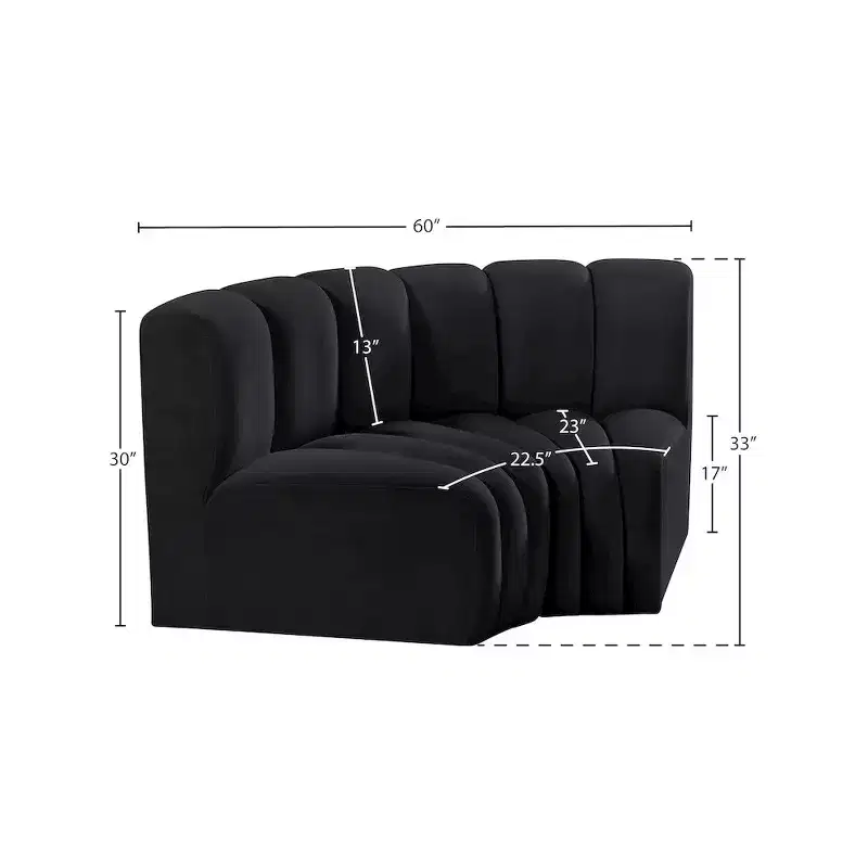 Meridian Furniture,Arc Velvet Modular Sofa