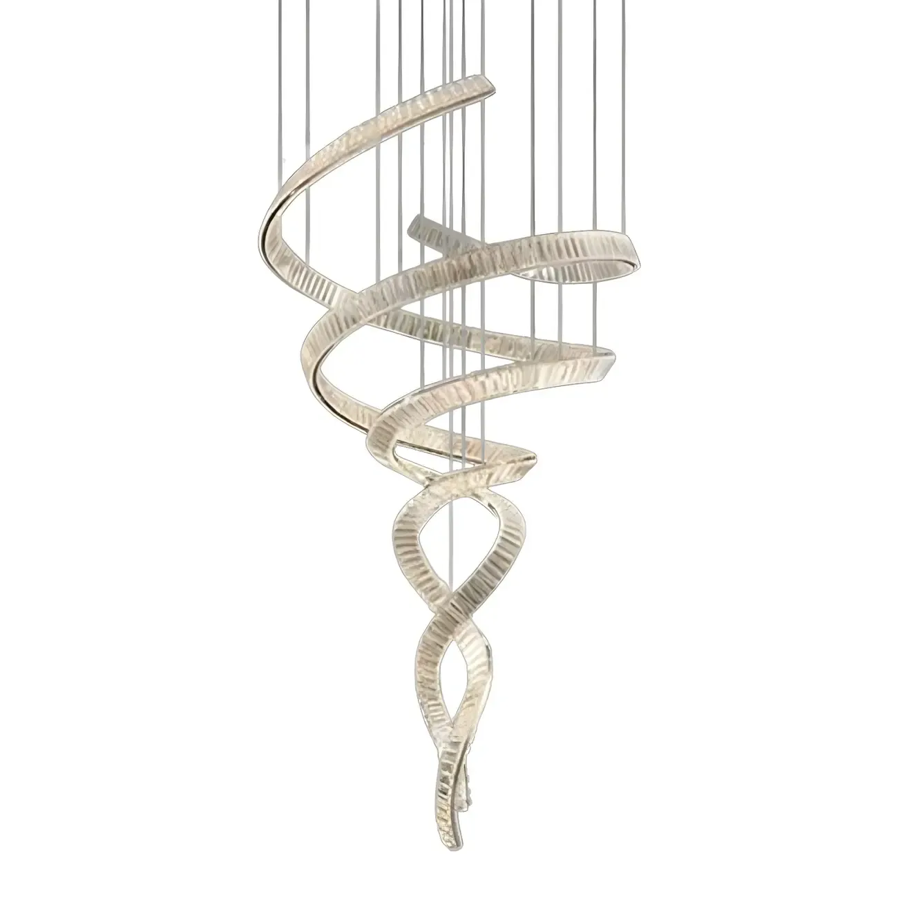 Modern Artistic Spiral Crystal Linear LED Chandelier Dimmable