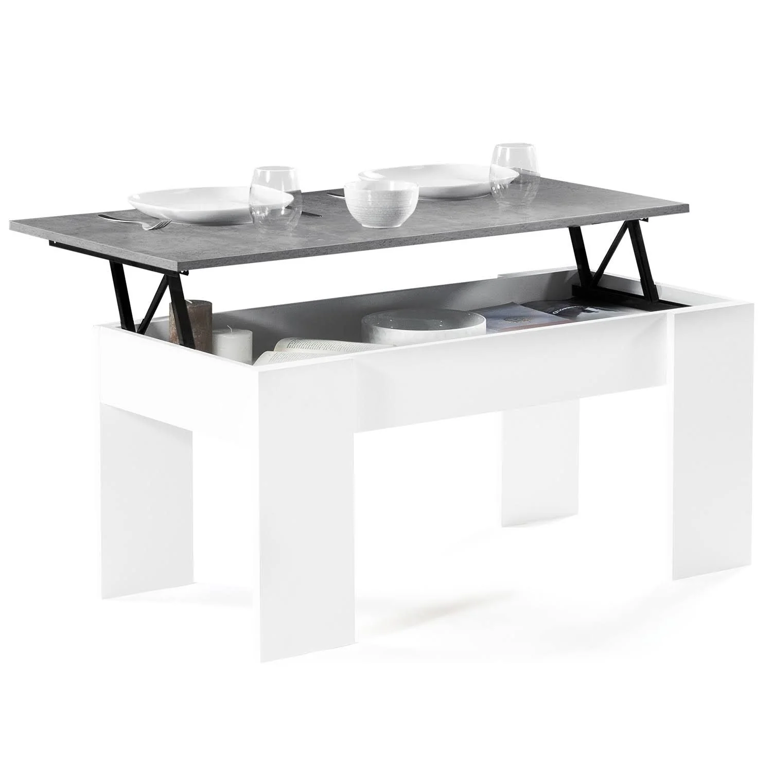 Table - Blanc/Gris