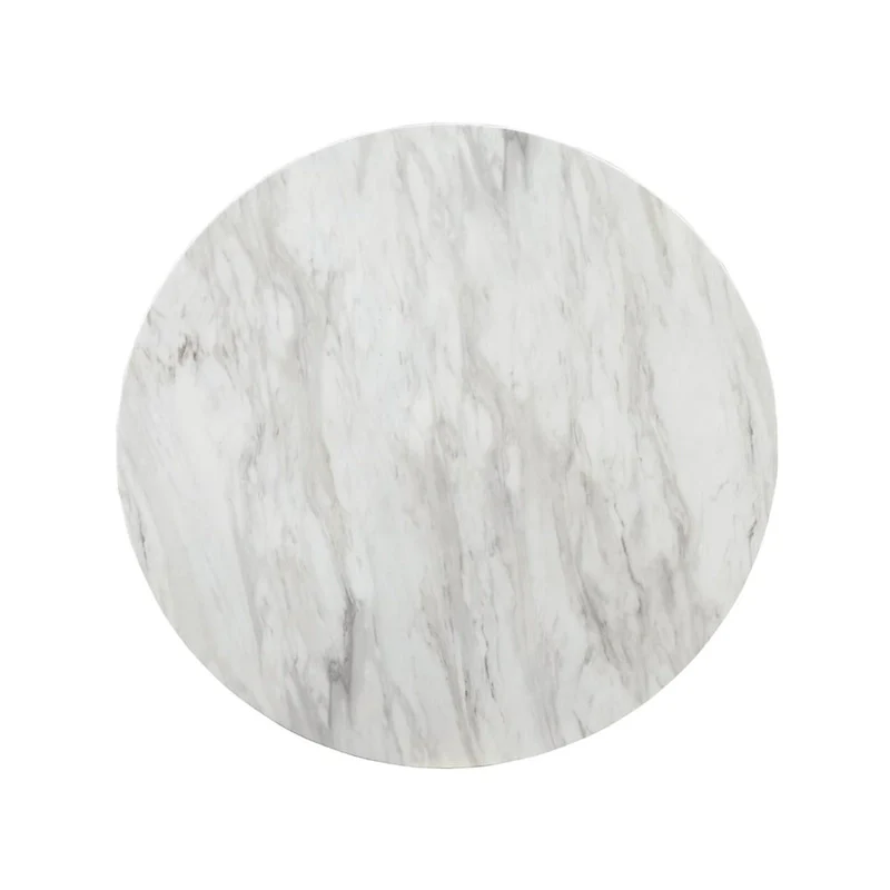 Centiar White/Black Circular Counter Height Table