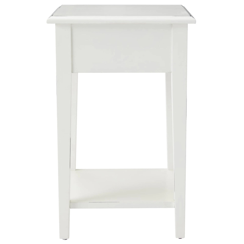 Leick Home One Drawer Square Side Table with Shelf