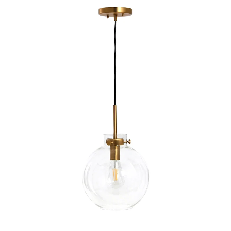 Robert Stevenson Lighting Marson - Clear Glass and Metal Ceiling Light