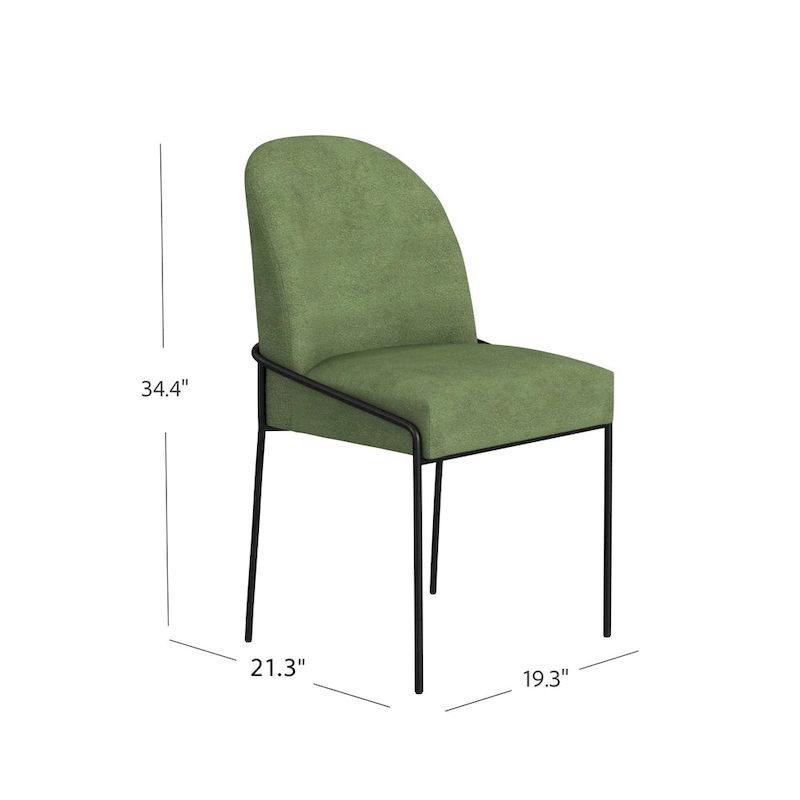 HomePop Modern Velvet Upholstered Dining Chair- single pack