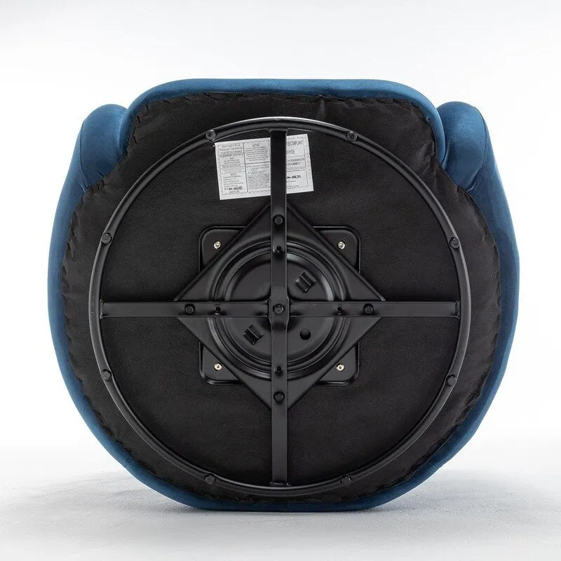 SEYNAR Modern Glam Velvet Upholstered 360 Degree Swivel Accent Armchair