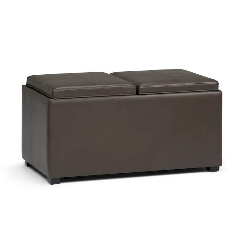 Fabric-Upholstered 3-Piece Ottoman Set