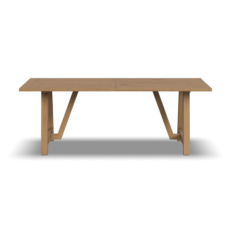 Trestle Brown Wood Dining Table - 82 x 30 x 38