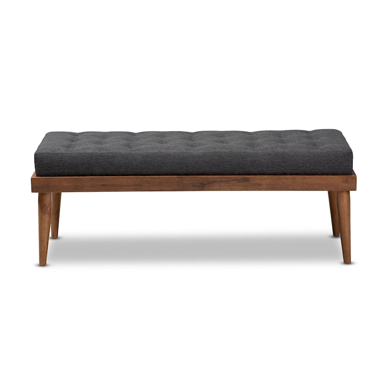 Carson Carrington Hjeltevad Mid-century Fabric Bench