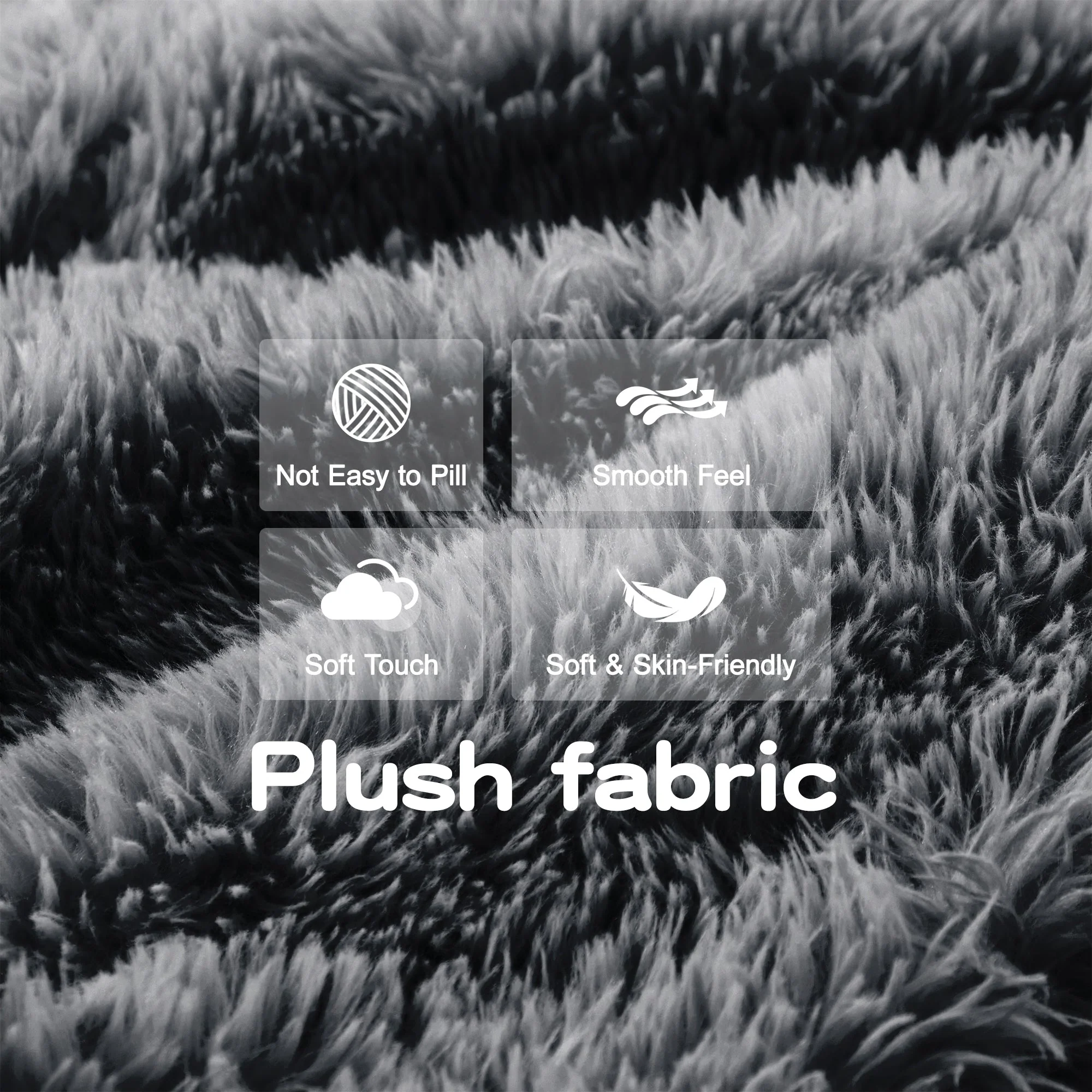 Soft And Fluffy Plush Boneless Modular Sofa with Ottoman