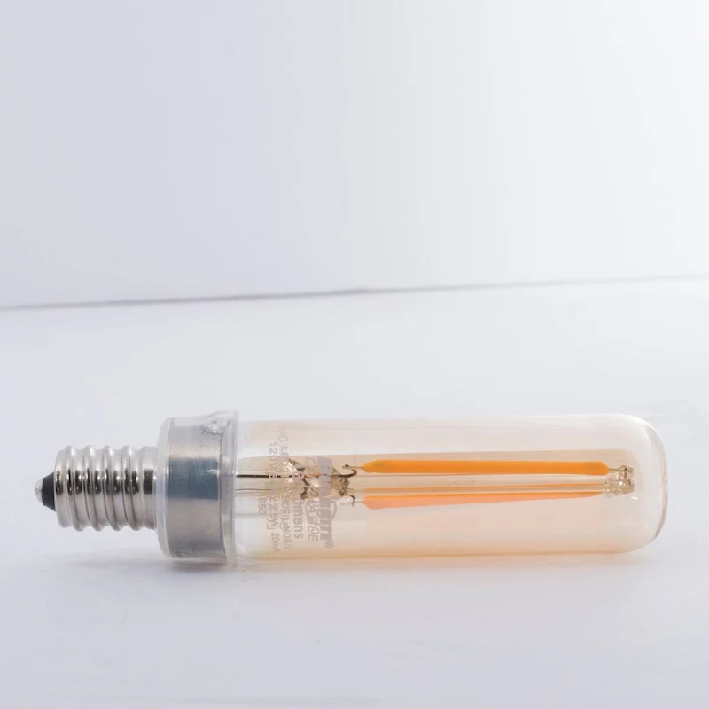 Bulbrite Pack of (4) 2.5 Watt Dimmable Antique Filament T6 Candelabra (E12) LED Bulb - 160 Lumens, 2100K, and 90 CRI