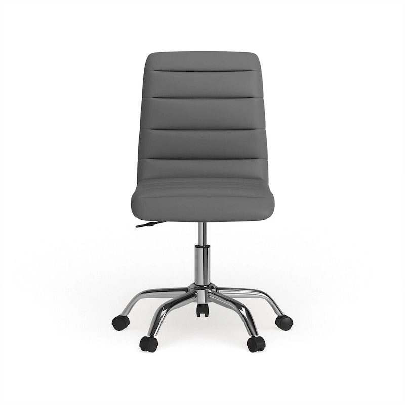 Ripple Armless Mid Back Vinyl Office Chair
