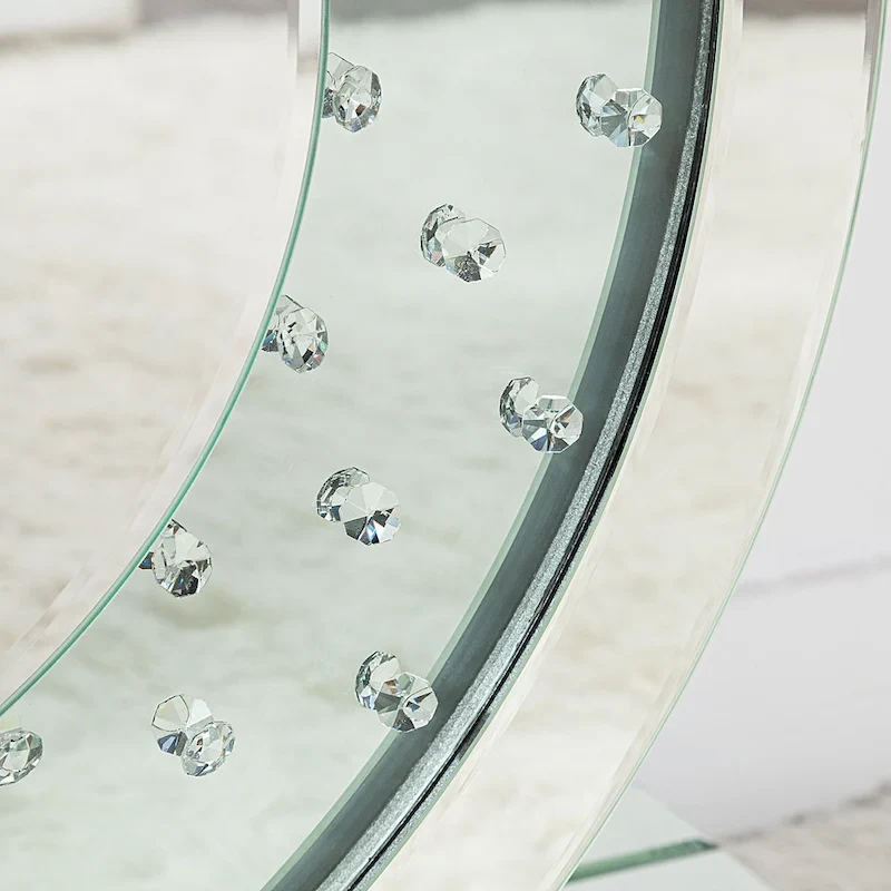 Modern Console Table with Crystal Base Entryway Sofa Table