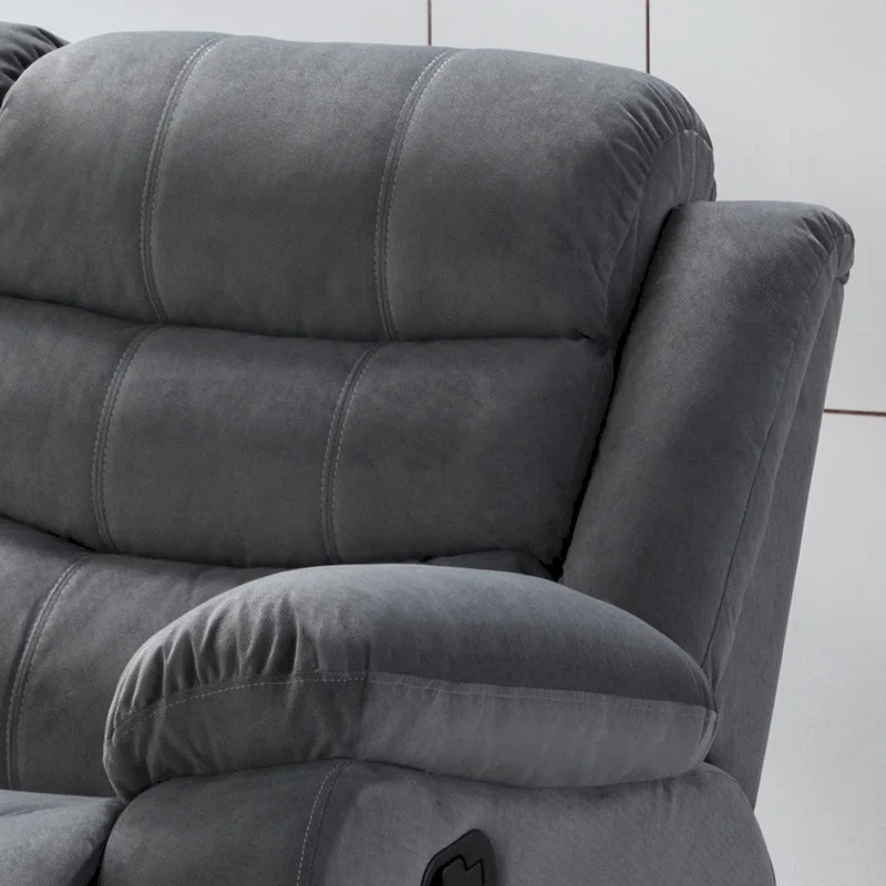 Jim Grey Upholstered Reclining Living Room Sofa