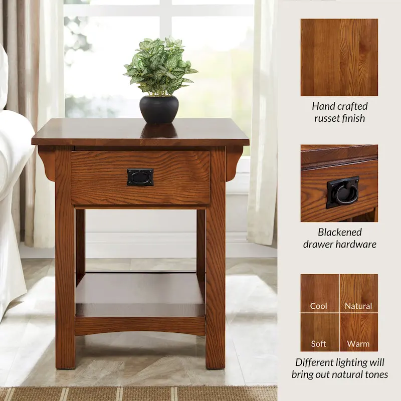 Leick Home Mission Impeccable End Table with Drawer
