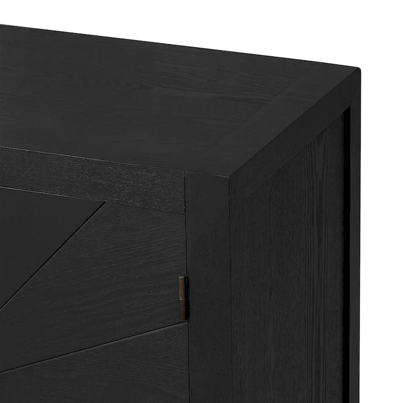 Ash Veneer 60 Sideboard Cabinet with Adjustable Shelves