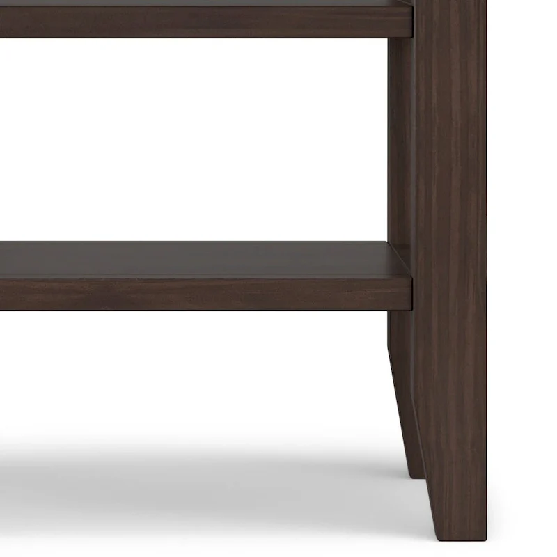 Square End Table with Open Shelves - 19 Inch Wide