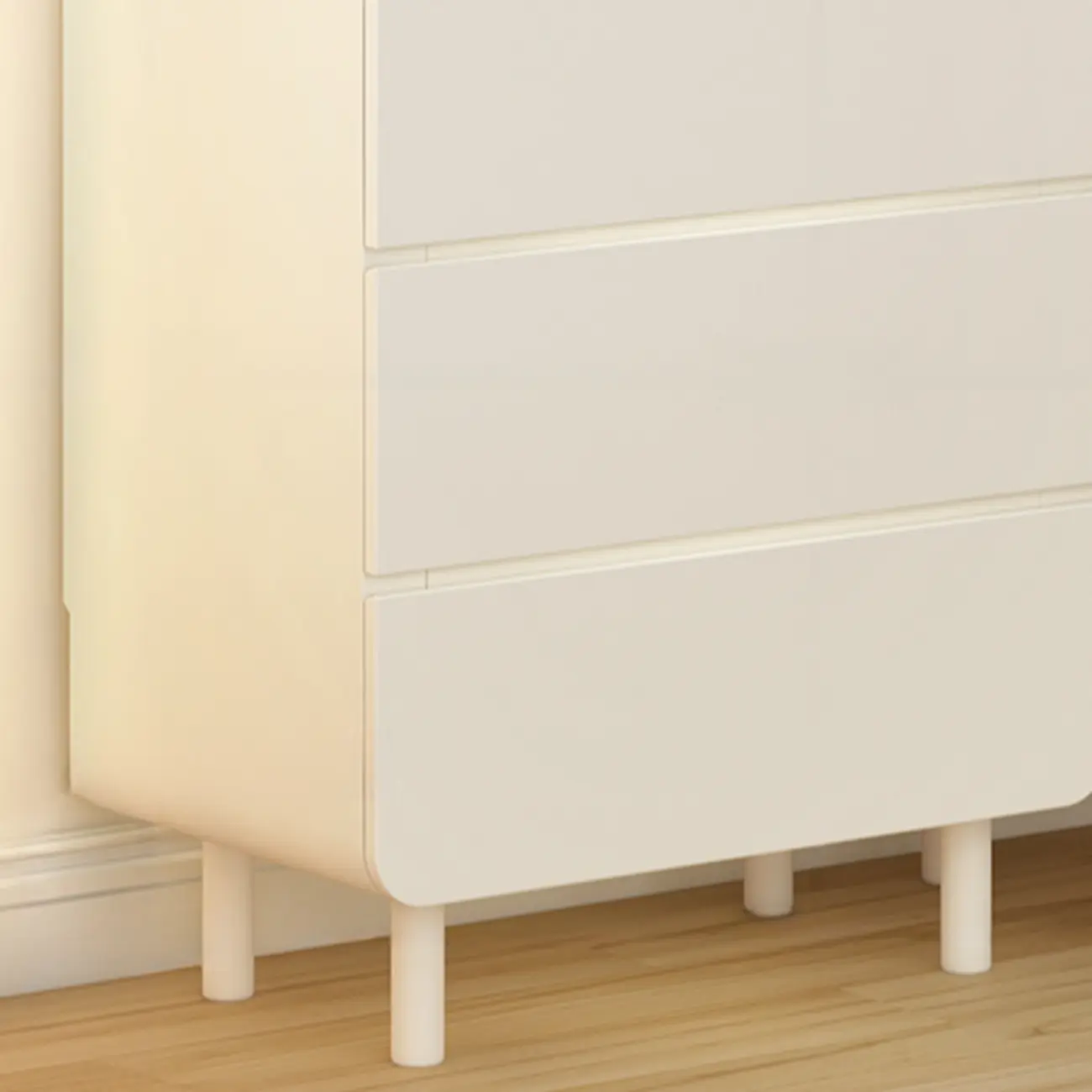 Versatile Modern White Accent Chest with Waterproof Design