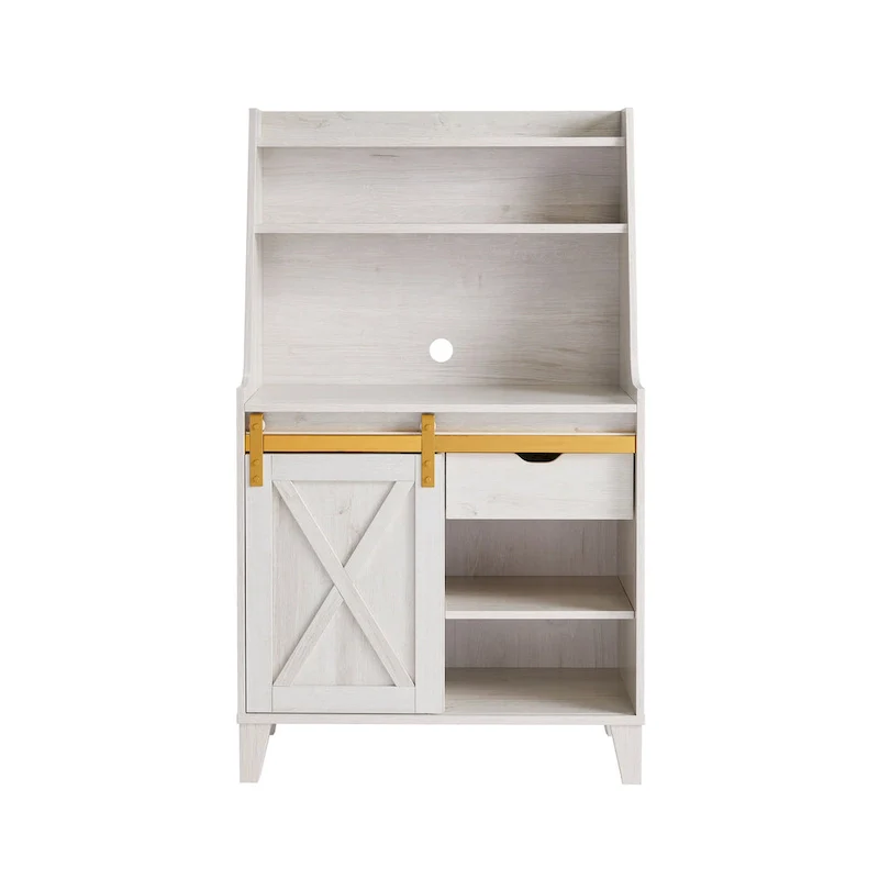 Farmhouse White Oak 6-Shelf Baker's Rack