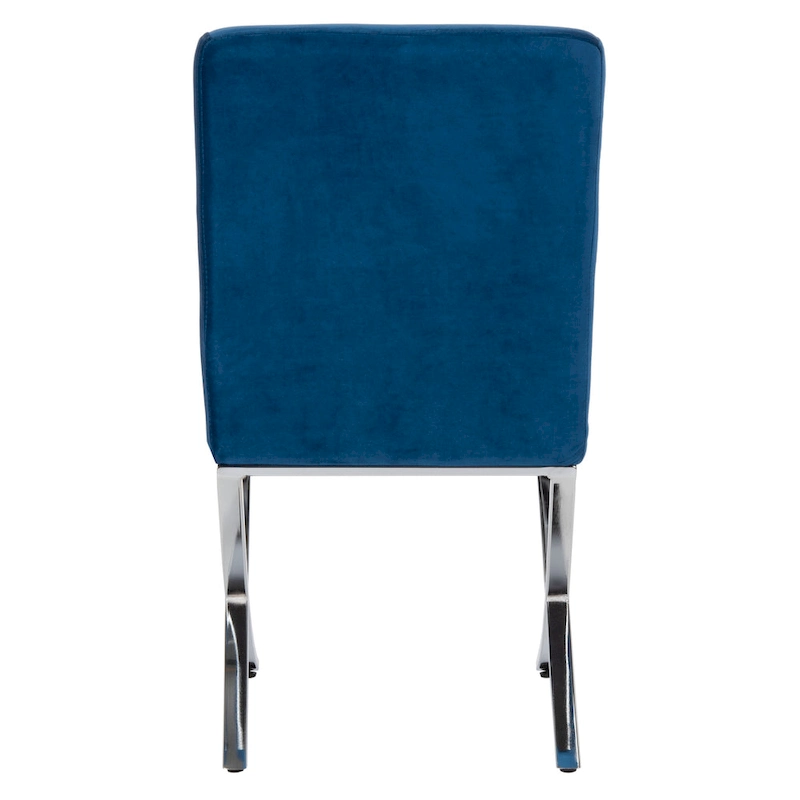 SAFAVIEH Merrilee Glam Black Chrome Tufted Side Chair - 19Wx23Dx35H