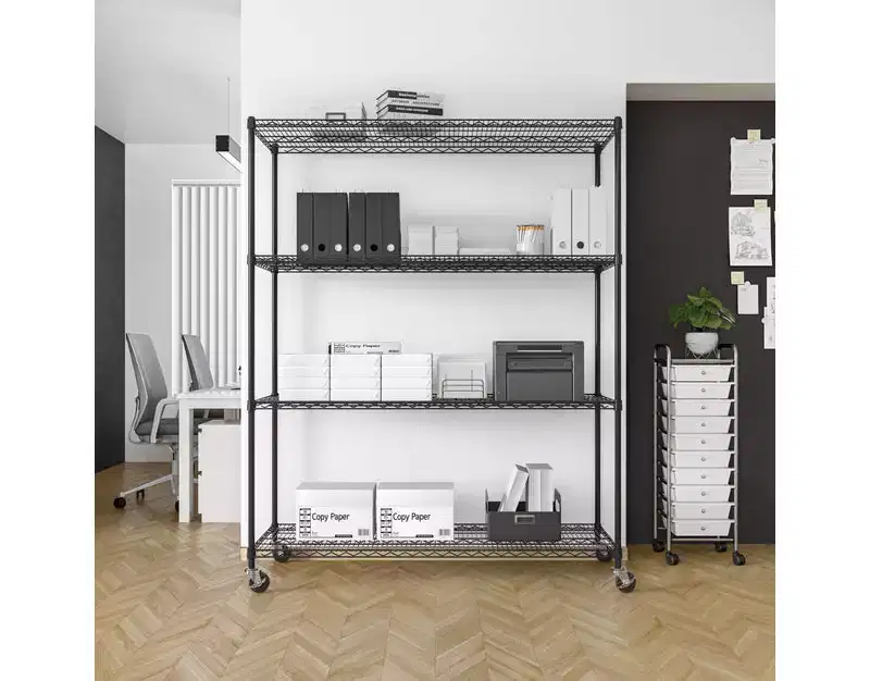 Seville Classics UltraDurable 4-Tier 60 x 24 Steel Wire Shelving Unit
