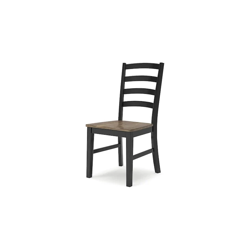 Signature Design by Ashley Wildenauer Brown/Black Dining Chair - 19  W x 23.25  D x 39  H