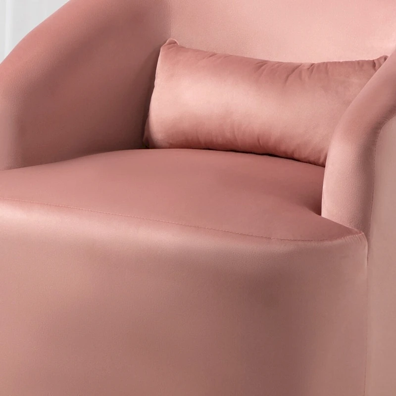 US Pride Furniture Accent Chair with Barrel-shaped Design and 360 Degree Swivel Feature