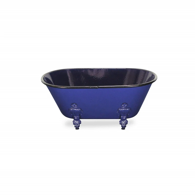 HomeRoots Jumbo Royal Blue Bathtub Decorative Sculpture - 12' X '5' X '6.5