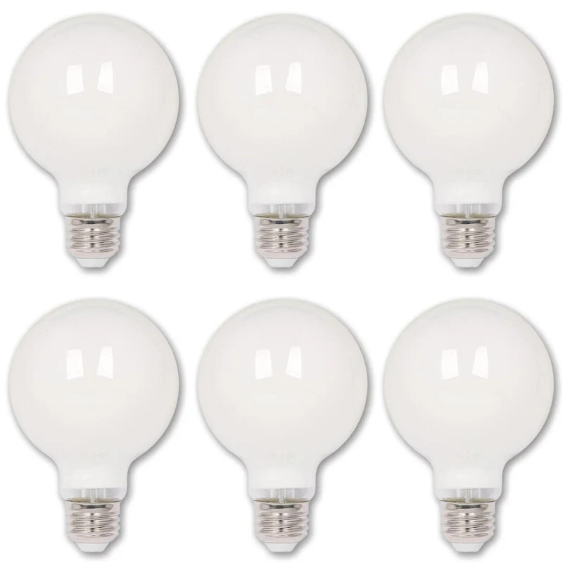 Westinghouse Lighting 5.5-Watt (40-Watt Equivalent) Soft White G25 Dimmable Filament LED Light Bulb, Medium Base