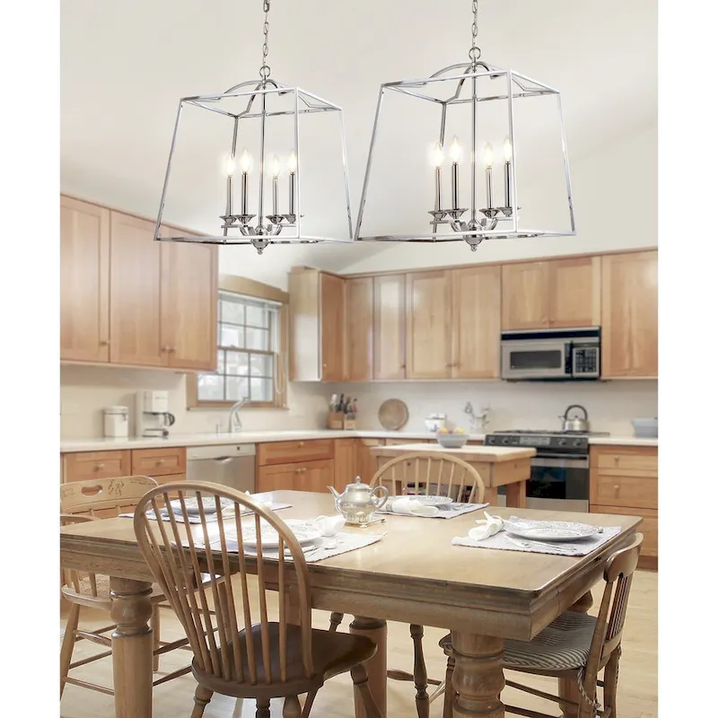 Virginia 14.5  3-light Metal LED Pendant, Chrome by JONATHAN Y
