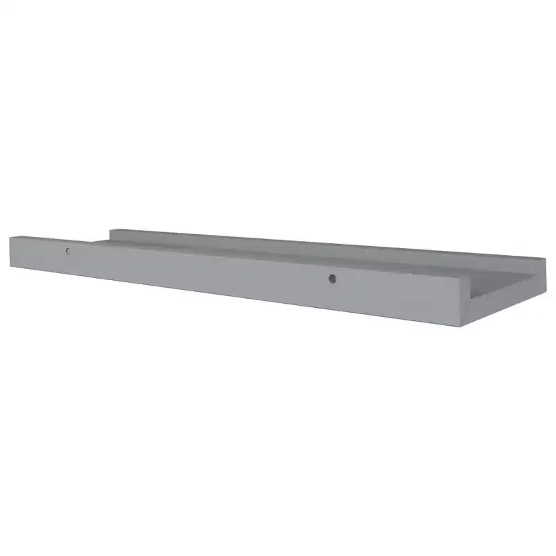 Frame Ledge Shelf Set of 2 Gray MDF Small Wall mounting