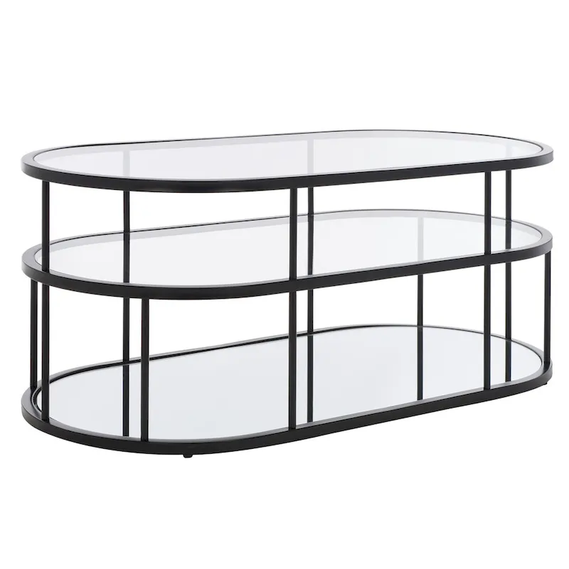 SAFAVIEH Frederica 3 Shelf Coffee Table - 42 L x 21 D x 17 H - 42Wx21Dx17H