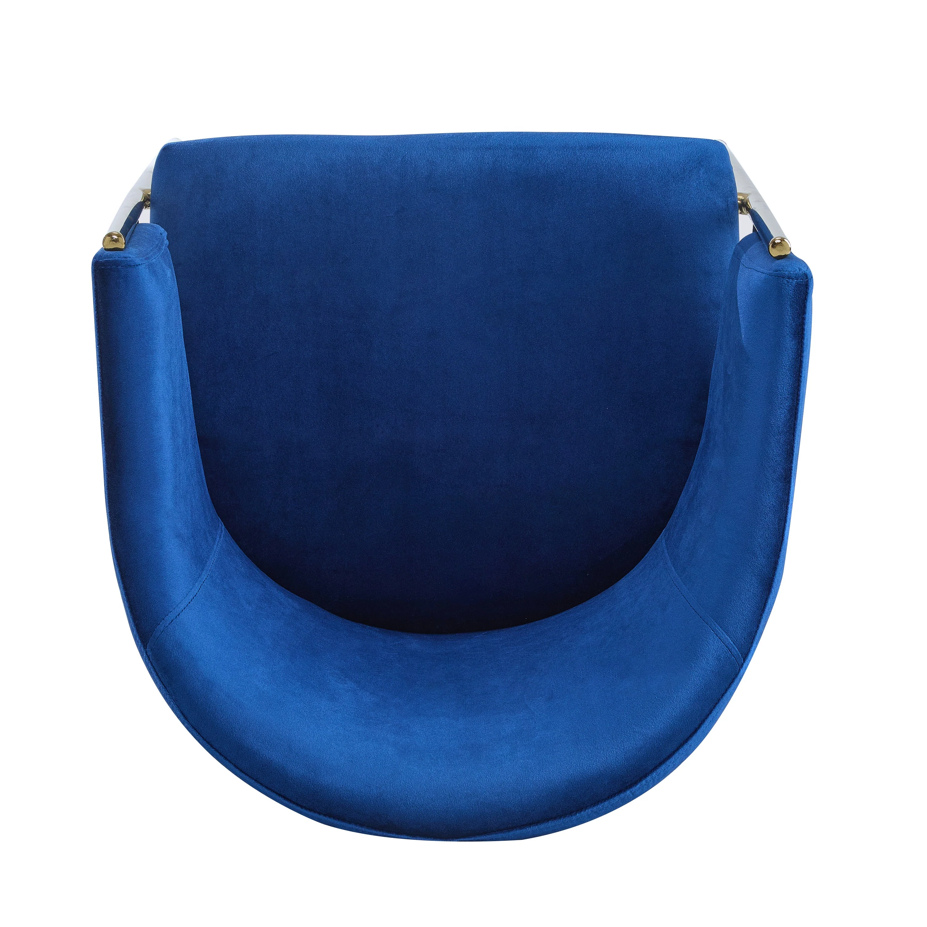 Velvet Dining Chairs with Gold Metal Frame, Set of 2