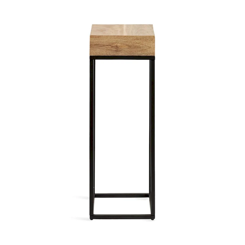 Wood and Metal Drink Table - 8x8x23