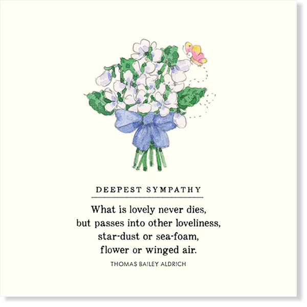Affirmations - Twigseeds Sympathy Card - What is lovely never dies - K315