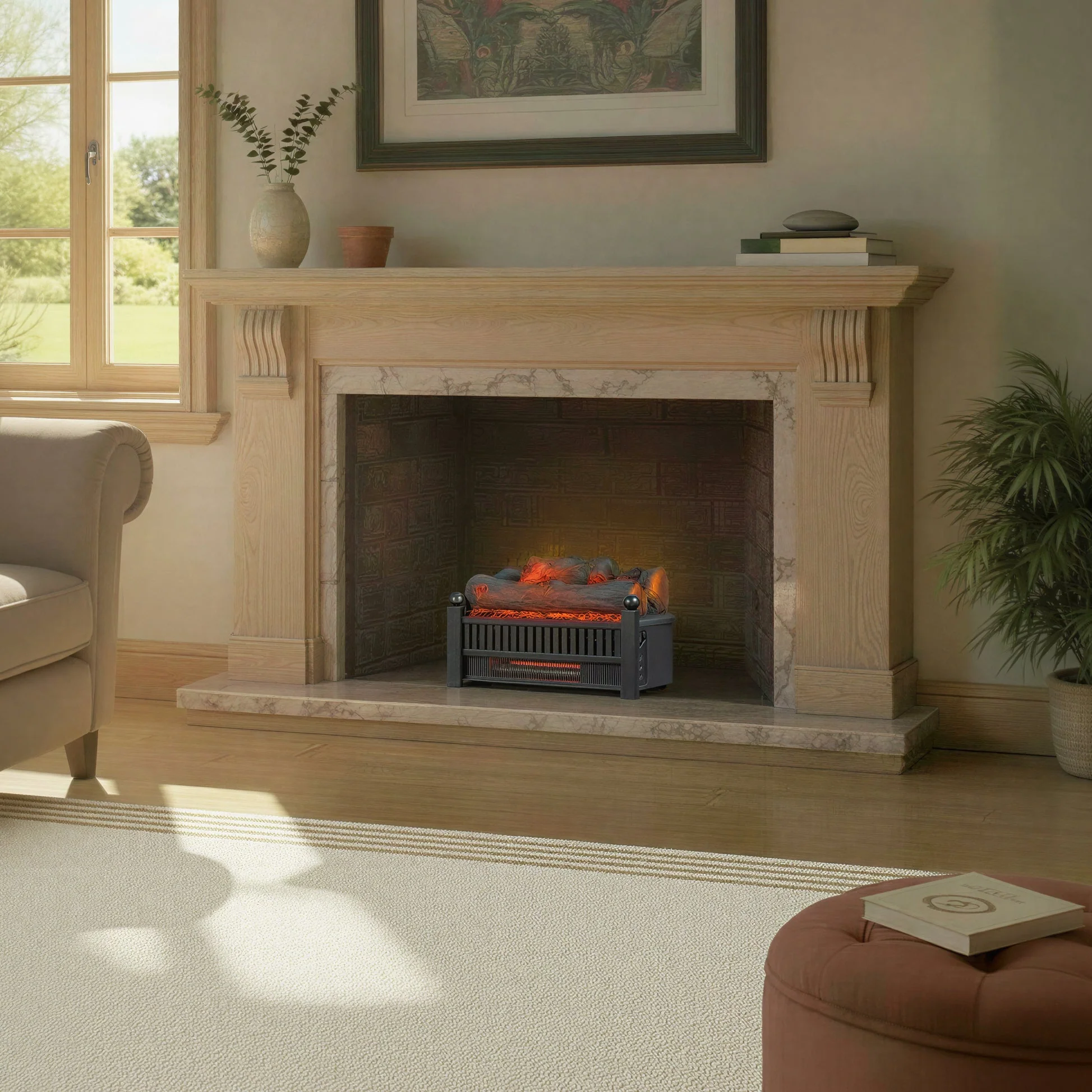 duraflame? Electric Infrared Log Set with Crackling Sound Effect & Remote Control