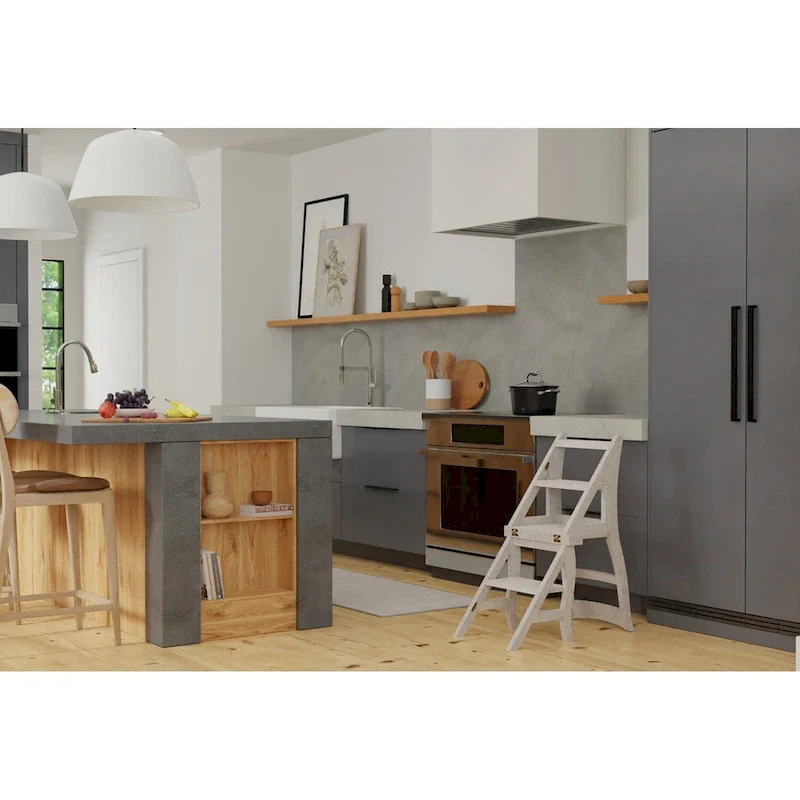 Living Folding Library Chair - Antique White