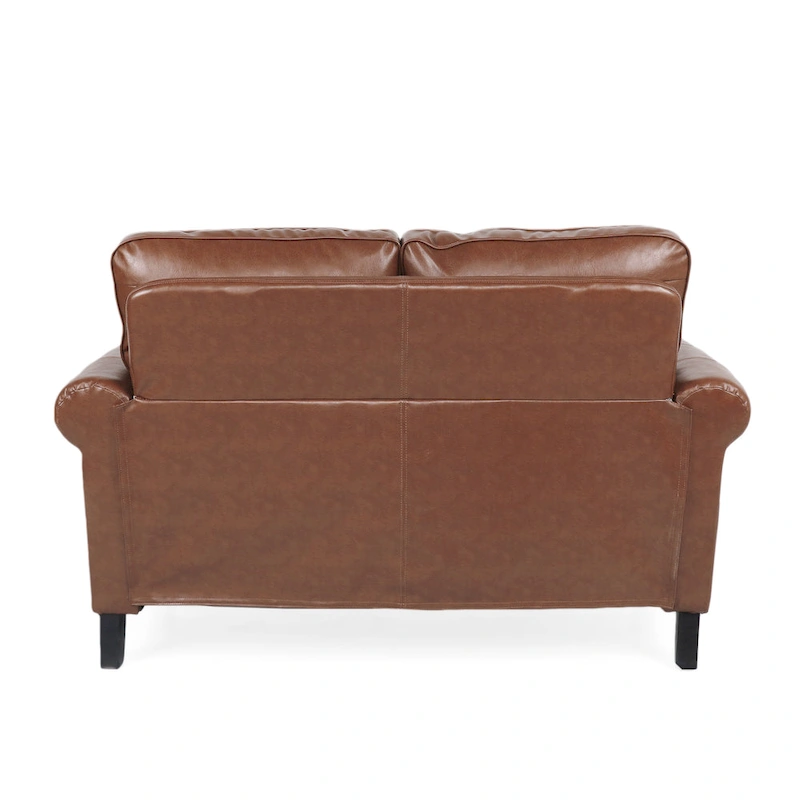 Lawton Faux Leather Loveseat with Nailhead Trim by Christopher Knight Home